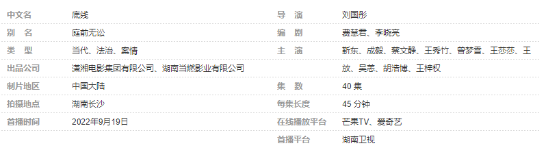 《底线》信息,来自百度百科